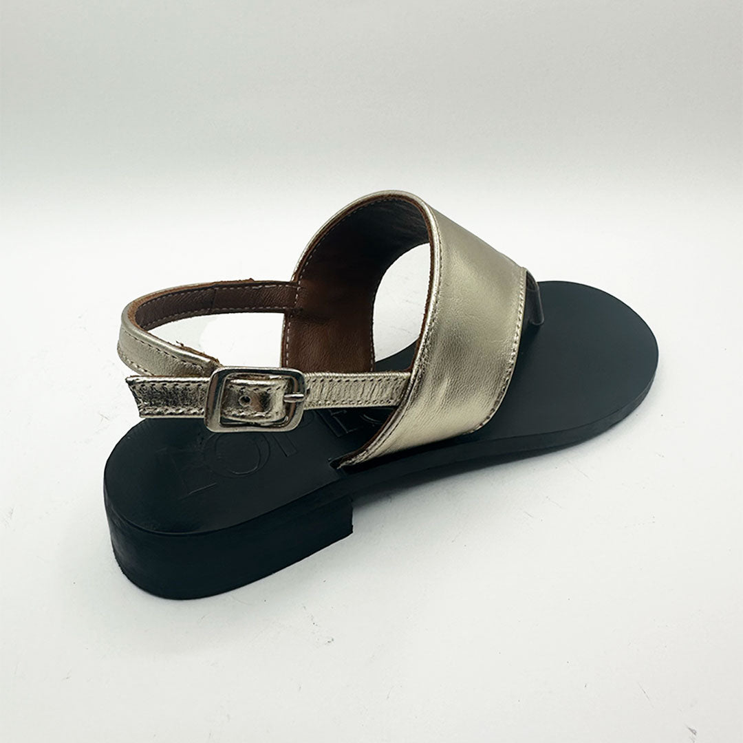 Sandalo Zoe pelle platino