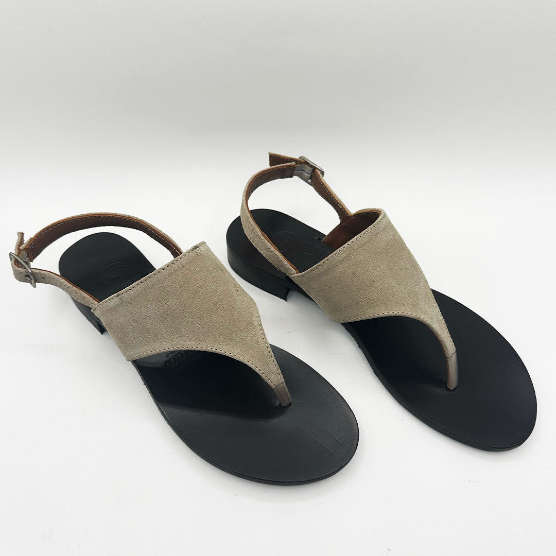 Sandalo Zoe camoscio beige