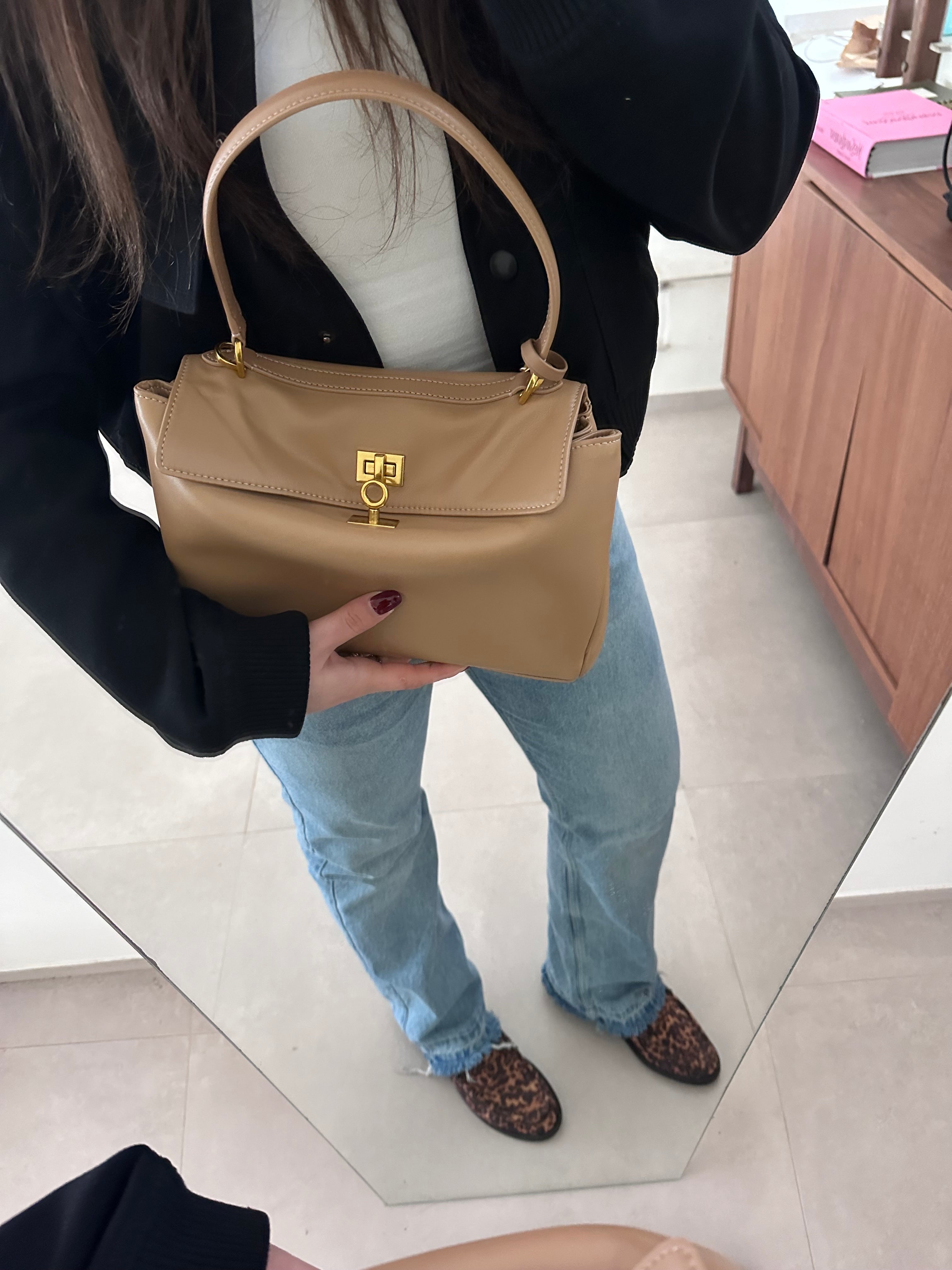 Borsa Aurora small beige