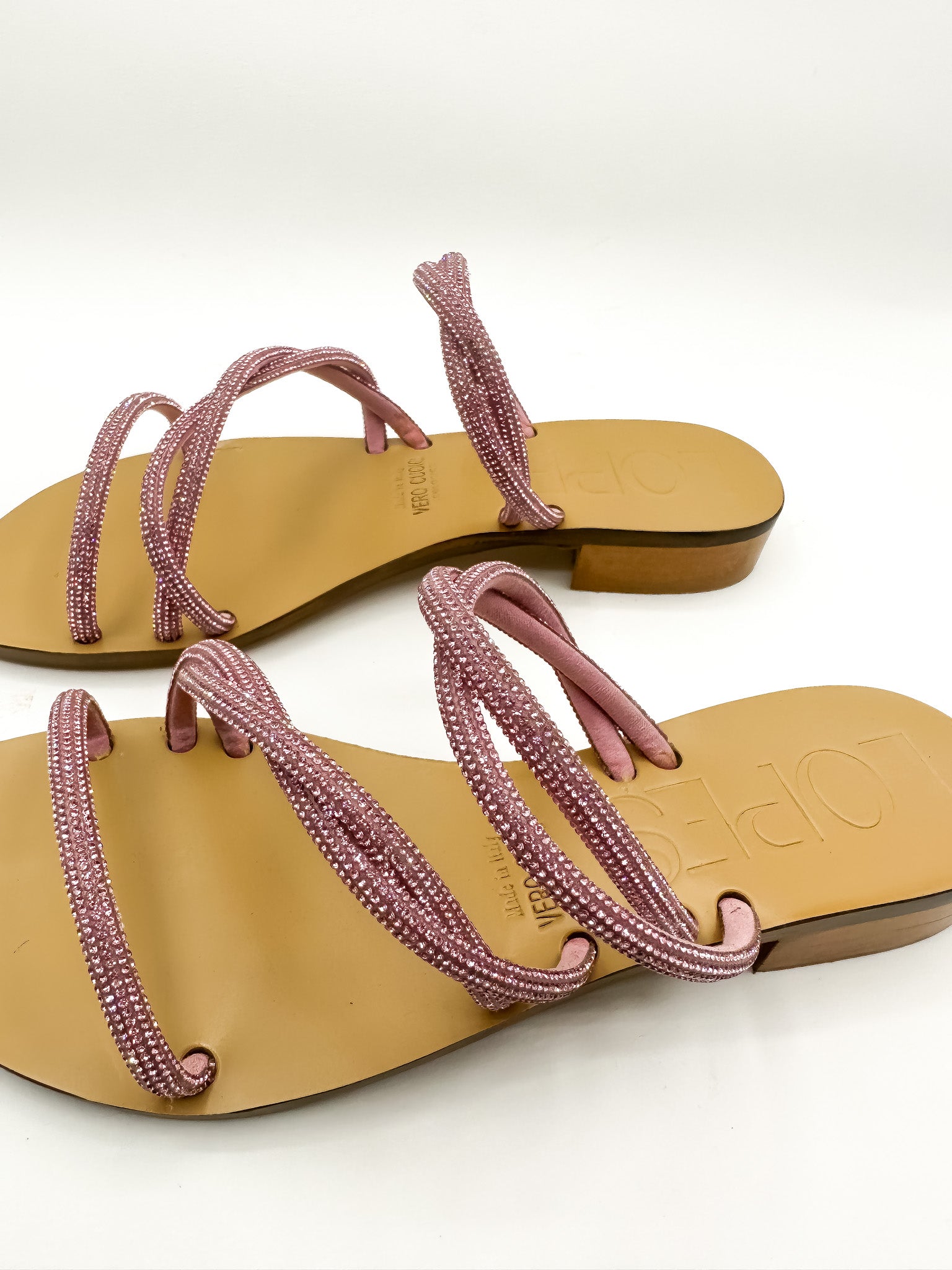 Sandalo gioiello Berta rosa 06